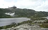 Kalking av fjellvatn. Her frå kalkin med helikopter i 2012. Arkivfoto.