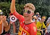 SYKKEL-PROFIL: Proffsyklist Jonas Abrahamsen kosar seg i dei bratte bakkane til Lifjell. I dag avsluttar han eit fantastisk Tour de France-ritt.