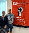 Hilde Abrahamsen og Lars Gregerslund frå Fagforbundet Vestfold og Telemark.