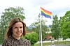 VIKTIG SYMBOL: – Å heise prideflagget er eit viktig symbol, sa ordførar Siri Blichfeldt Dyrland.
