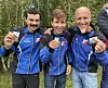 TOK MEDALJE: F.v. Oleh Rozhko, Gaute Bratland Solberg og Jon Solberg.