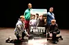MINECRAFT-TEATER: Jesper Langeveld Sas (f.v.), Oliver Kambestad Raukleiv, Mathias Dammen Gulhaug og Mikkel Thorvaldsen.