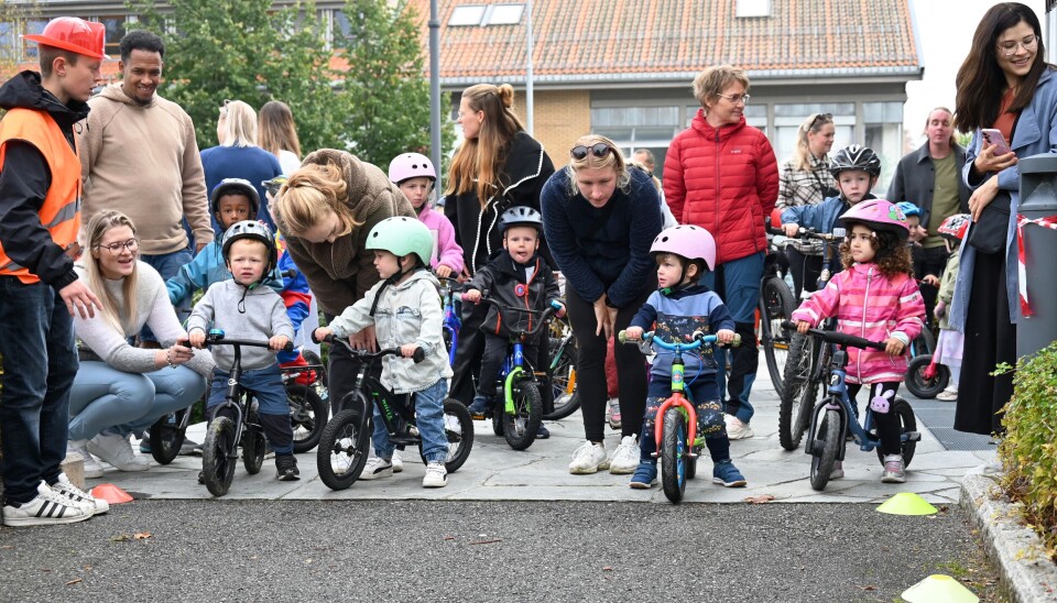 POPULÆRT: Sykkelløp er alltid poulært på Barnas dag.