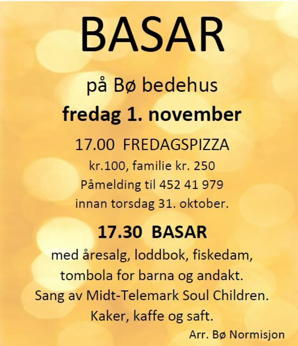 Basar og fredagspizza