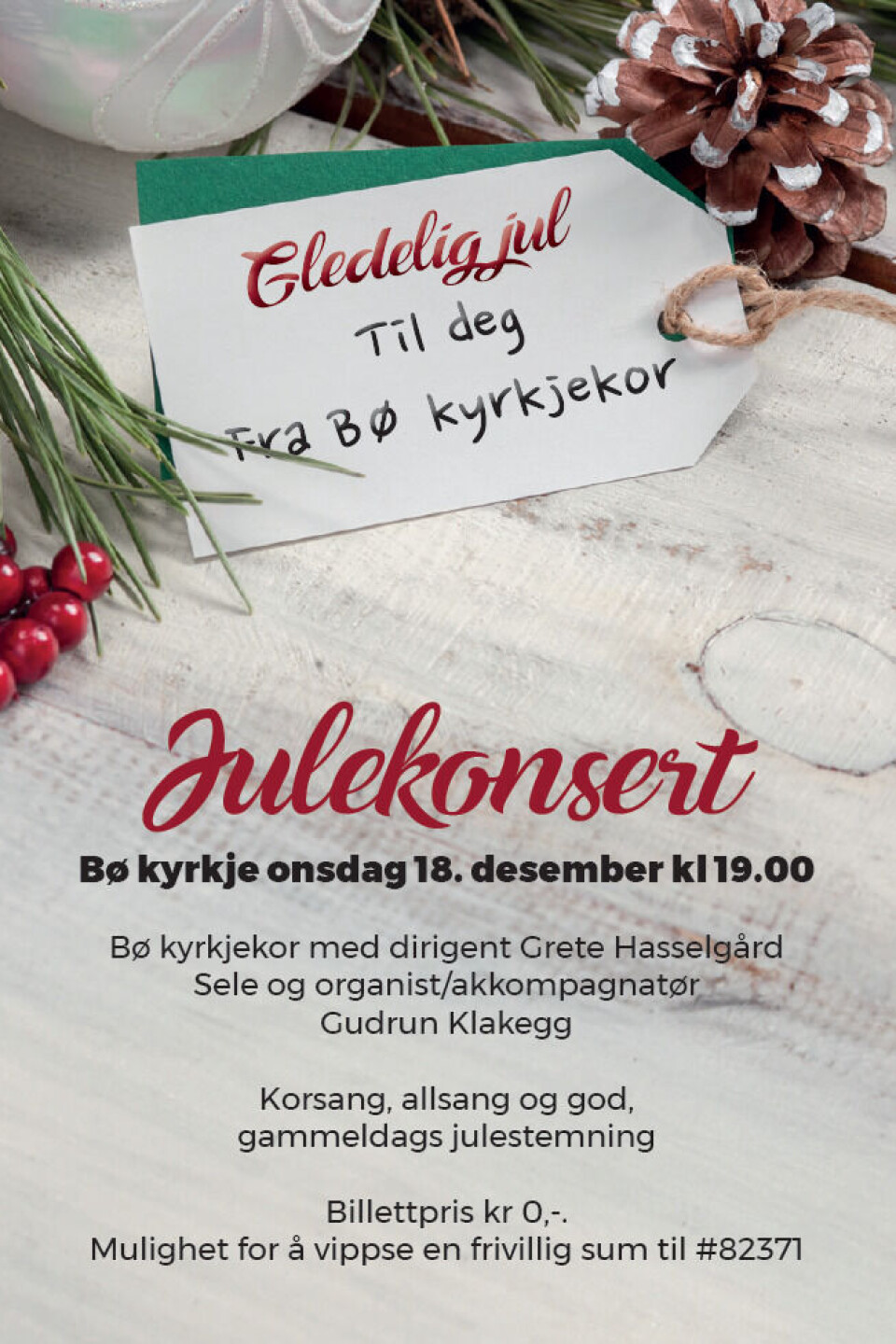 Julekonsert med Bø kyrkjekor