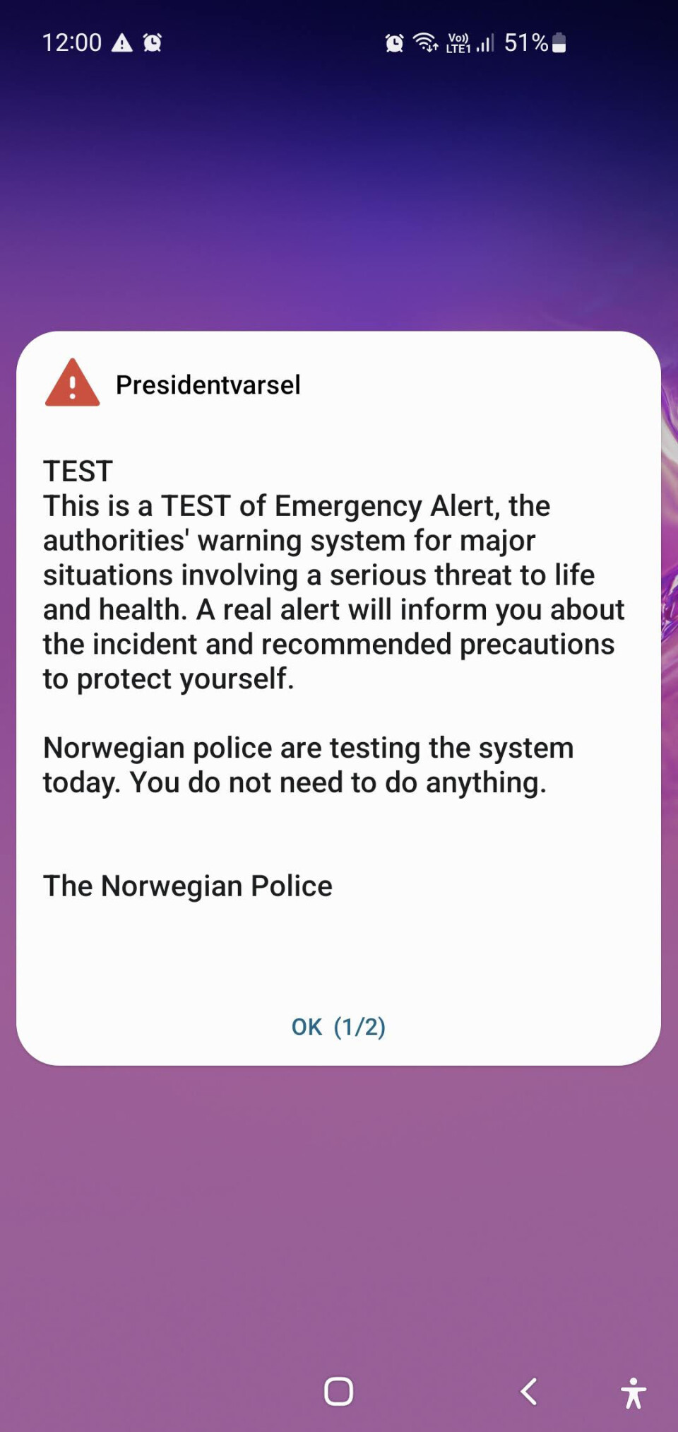 Nødvarsel