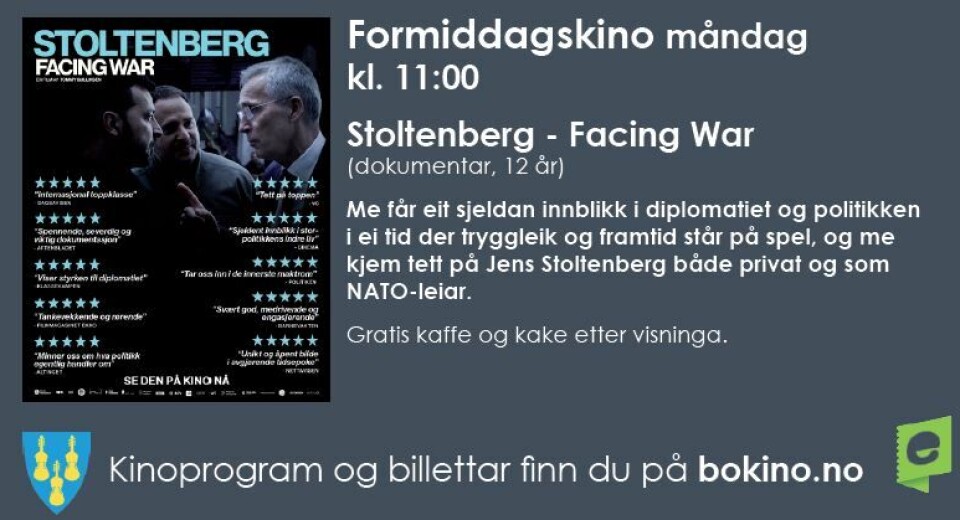 Formiddagskino: Stoltenberg - Facing war