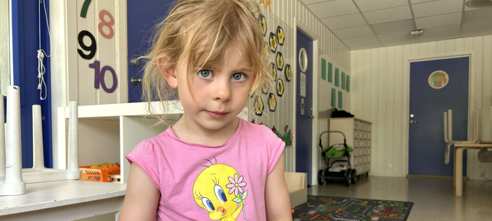 Emilie (5) likar å skrive: – Eg skriv nokre gonger om ting som skal skje