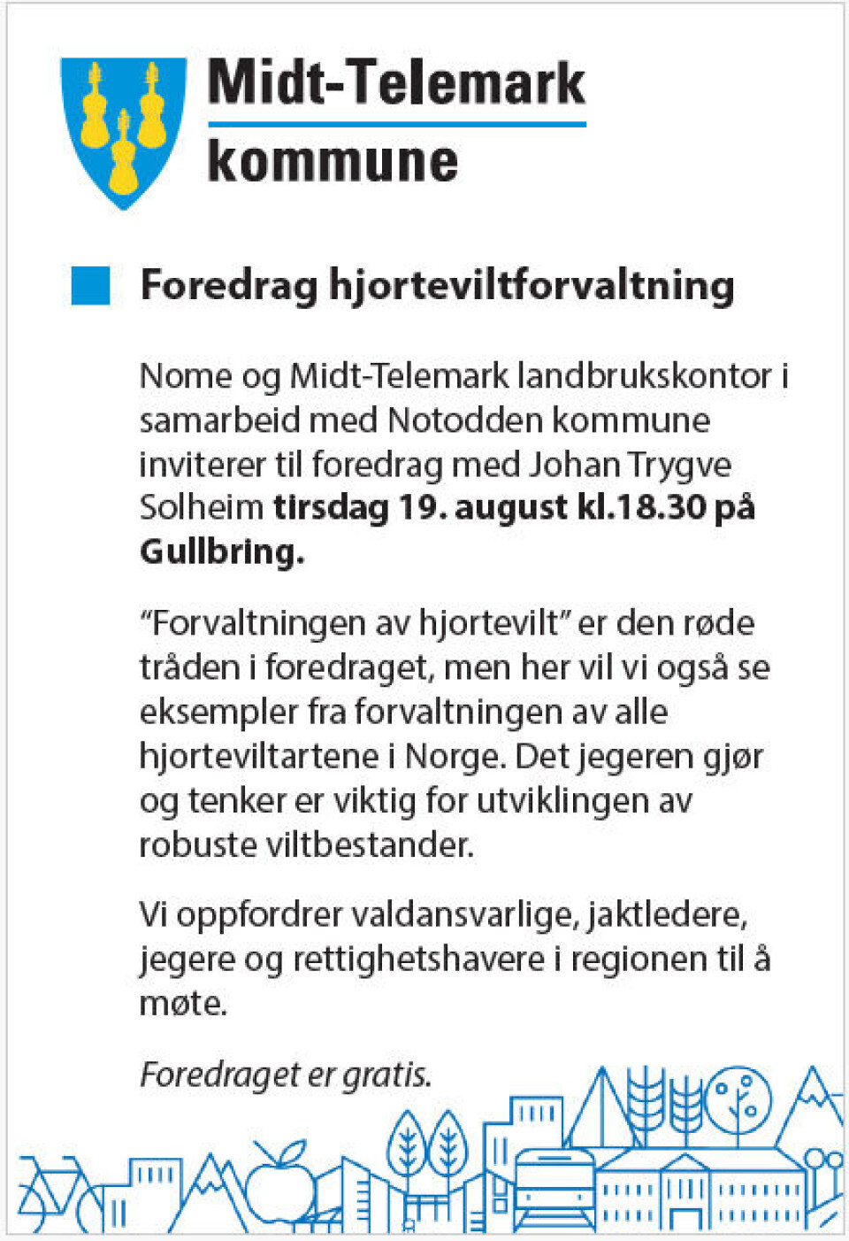 Foredrag hjorteviltforvaltning