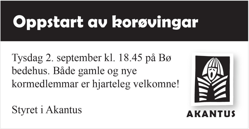 Oppstart av korøvingar