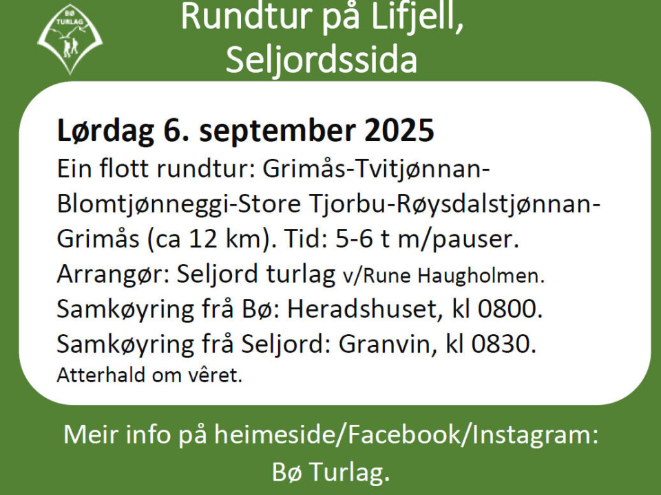 Rundtur på Lifjell, Seljordssida