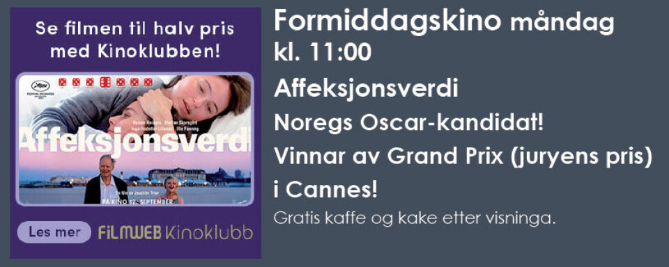 Formiddagskino: Affeksjonsverdi