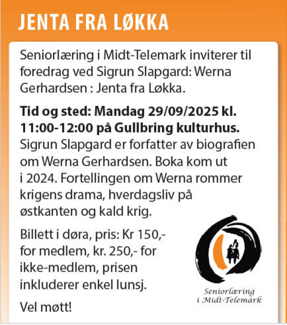 Foredrag: Jenta fra Løkka