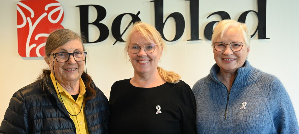 Rosa sløyfe delt ut til lokalavisa