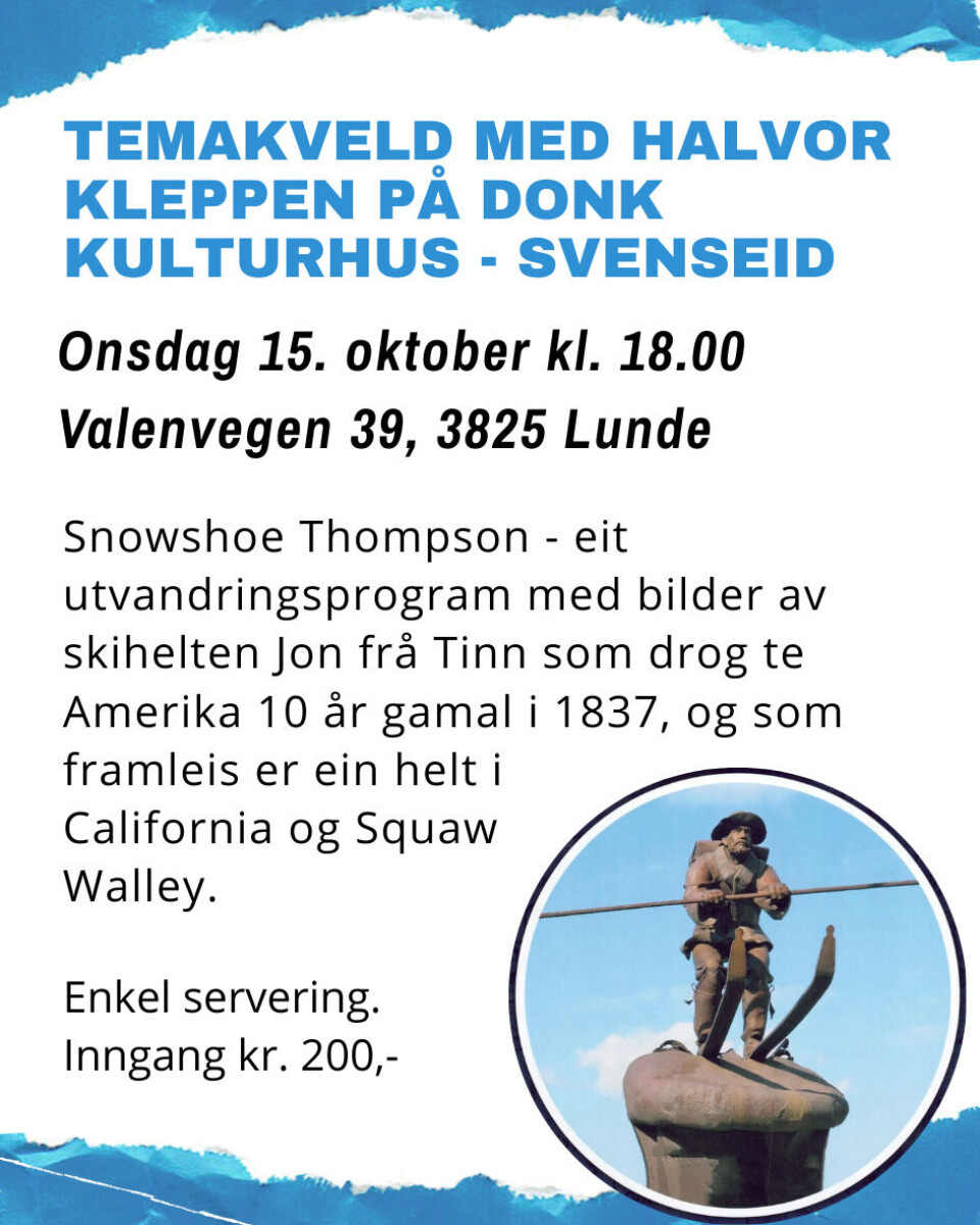 Temakveld med Halvor Kleppen