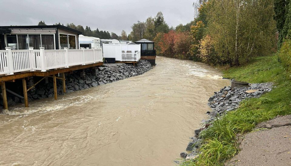 BEVERØYA: Slik såg det ut på Beverøya camping i dag tidleg.