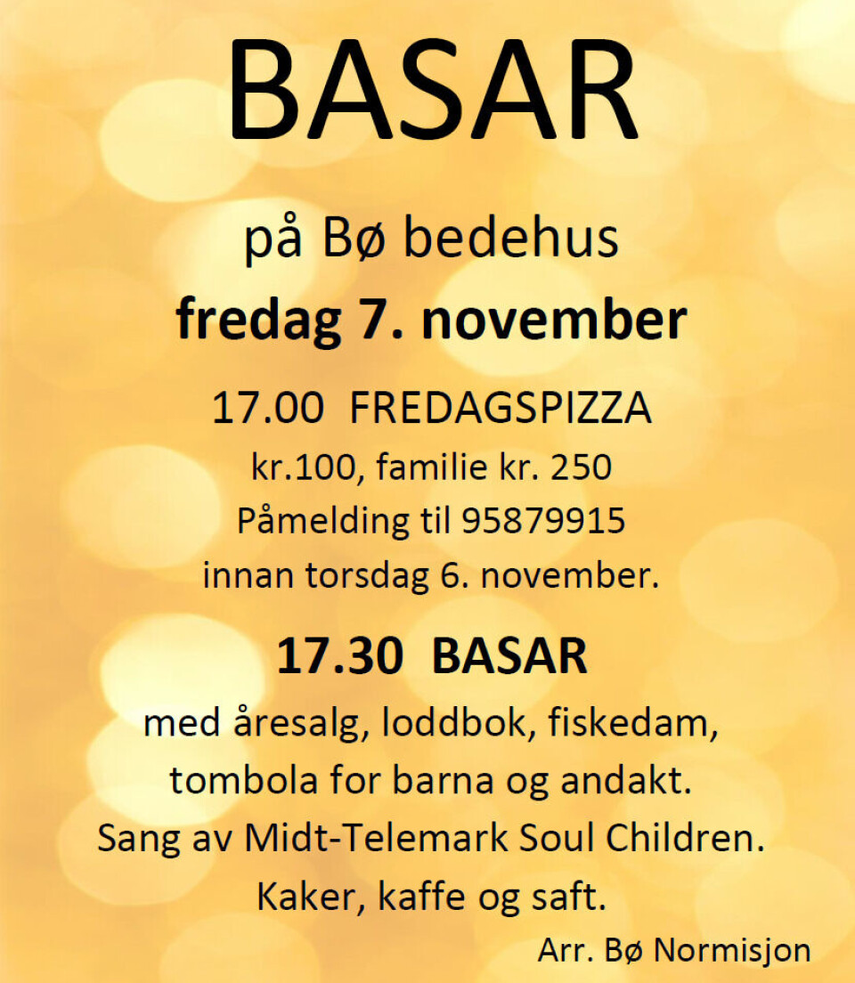 Basar på Bø bedehus